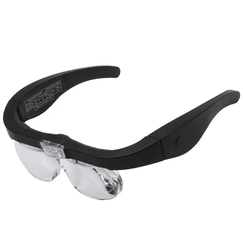 Rechargeable Head Magnifier Glasses Magnifier with LED Light Jeweler Headband Magnifier Eye Glasses Optical Glass Tool