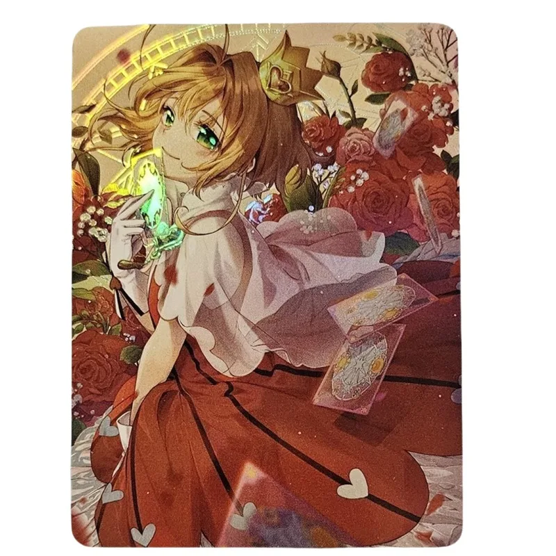 

63x88 мм Diy Cardcaptor Сакура самодельная коллекционная карта мультфильм преломление цветная флэш-карта для рукоделия игрушка в подарок