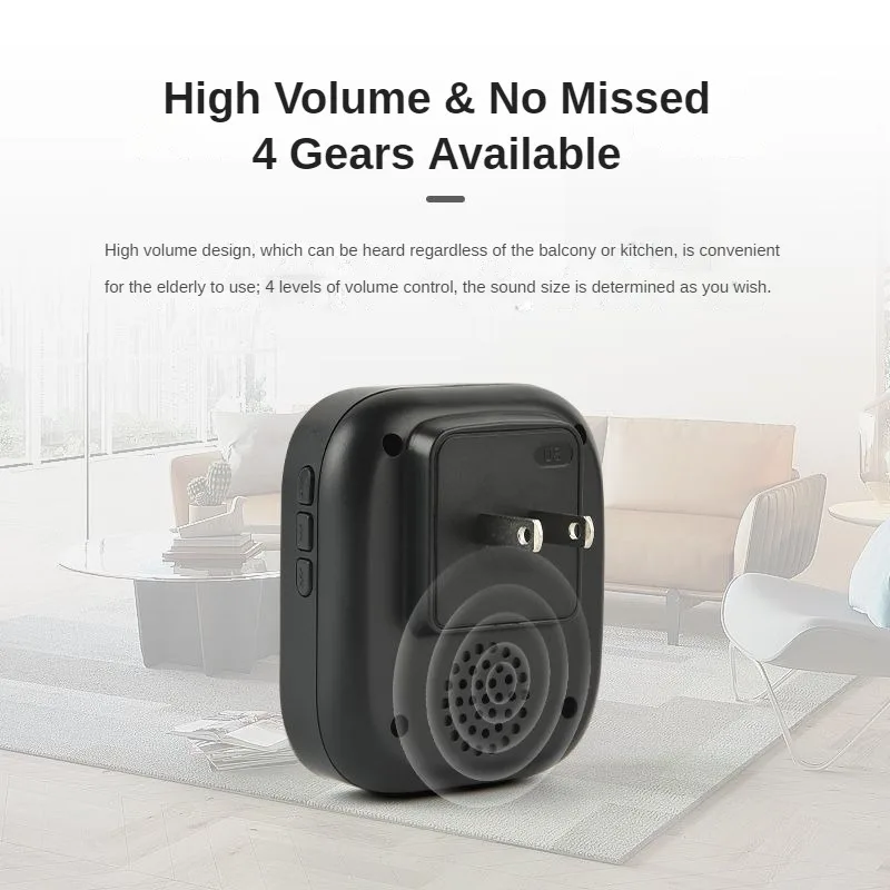 Wireless Home Welcome Smart Door bell self-powered IP68 Waterproof 180M Remote EU UK US Plug with 38 Songs For elderly call