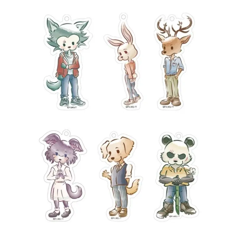

Аниме BEASTARS Legoshi Rouis Jack милый акриловый брелок с изображением животных персонализированный логотип мультфильм рюкзак кулон брелок