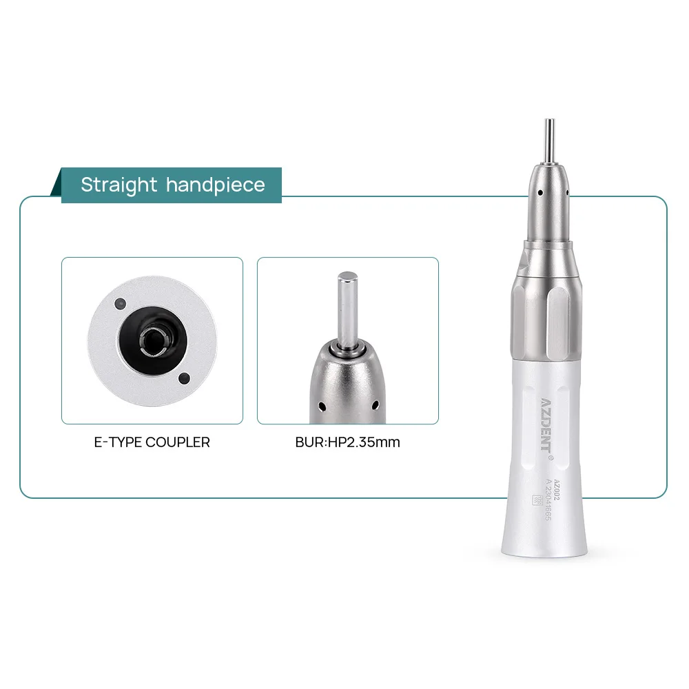 Azdent High and Low Speed Handpiece Kit LED Handpiece Integrate E-generator 135°C Autoclavable Low Noise