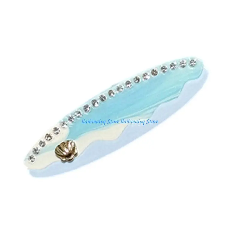 

573B Seaside Heart Hair Clip Side Hairpin Acetate Barrettes Hair Decors for Women