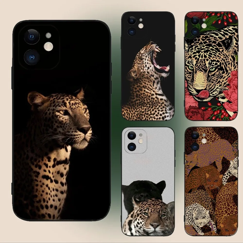 

Leopard Cool Phone Case For iPhone 15,14,13,12,11,Plus,Pro Max,XS,X,XR,SE,Mini,8,7 Soft Silicone Black Cover