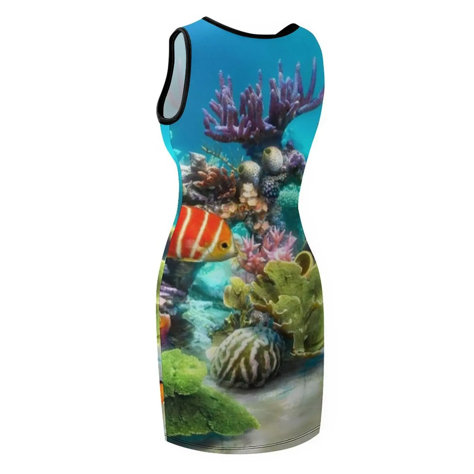 Aquarium mouwloze zonnejurk jurken voor dames 2025, avondjurken voor dames 2025, zomerjurk voor dames, jurken voor gala