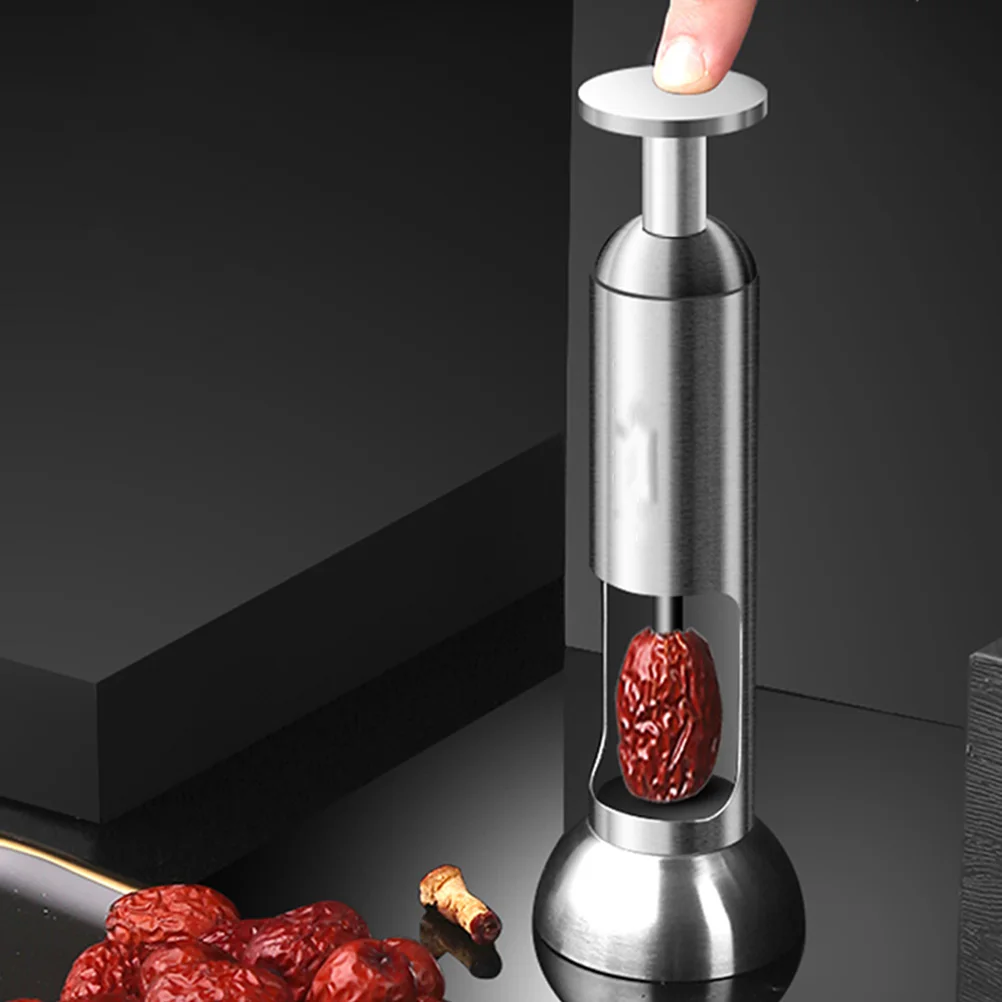 

1Pcs Red Date Corer Stainless Steel Fruit Core Remover Kitchen Utensil Comfortable to Store Use Clean