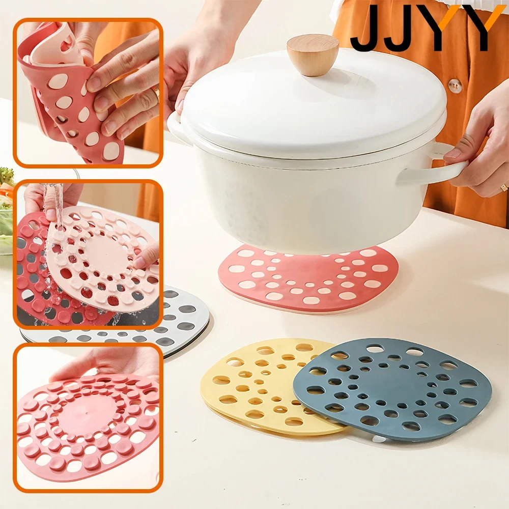 

JJYY Removable Desktop Heat Insulation Mat, Anti-scald, Double-thickness Non-slip Table Mat, Pot Mat, Bowl Mat