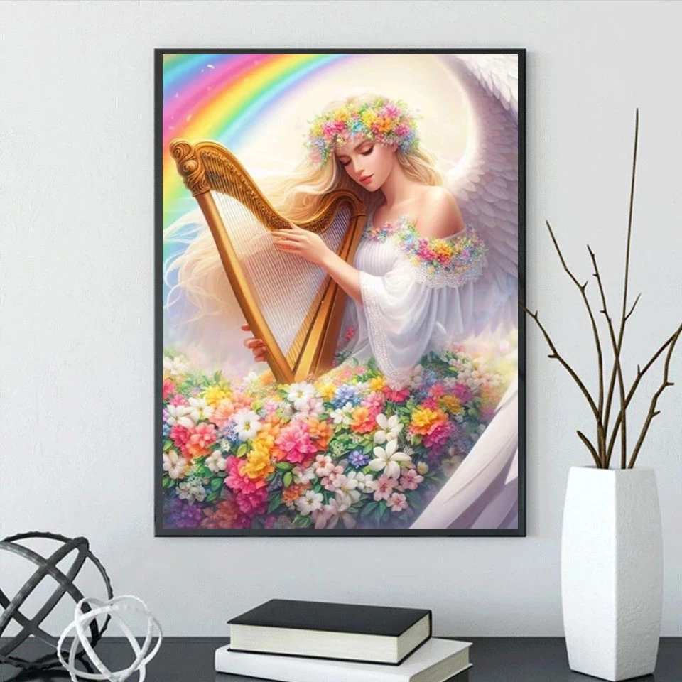 Diamond Art Painting 2024 New Arrival Dream Angels Diy 5D Full Mosaic Diamond Embroidery Cross Stitch Kits Home Decoration