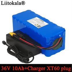 Liitokala 36V 10000mAh 500W o dużej pojemności 18650 bateria litowa deskorolka elektryczna motocykl elektryczny samochód skuter rowerowy + 2A ładowarka