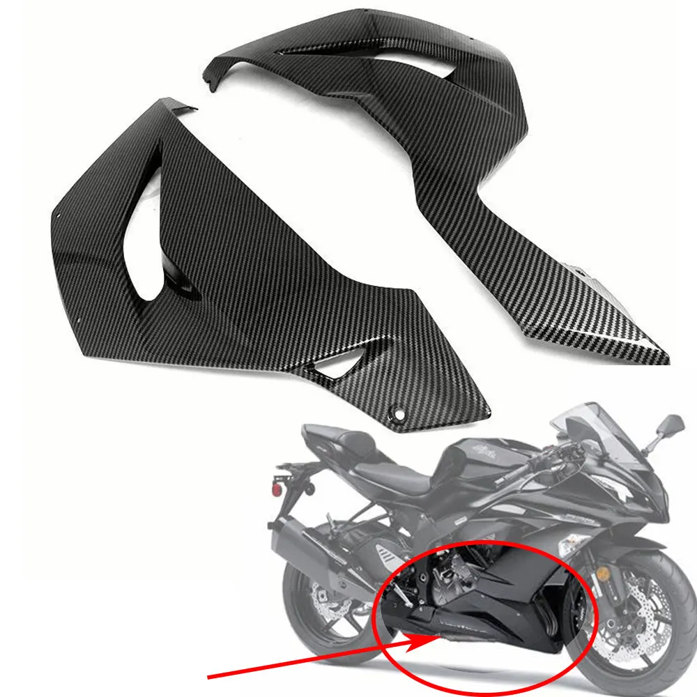 ZX 6R Lower Bottom Oil Belly Pan Fairing Motorcycle Accessories For KAWASAKI ZX6R 2013-2018 Carbon Fiber Paint ZX-6R Cowl Cover