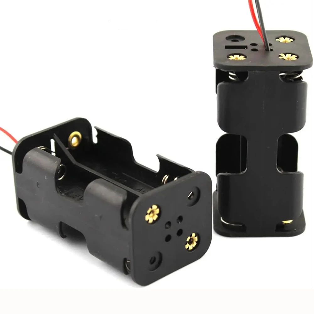 4-slot AA Battery DIY Holder Shell Cover 4 Cell Battery Storage Box Case With Wire Leads for RC Servo Tester for Flysky Receiver
