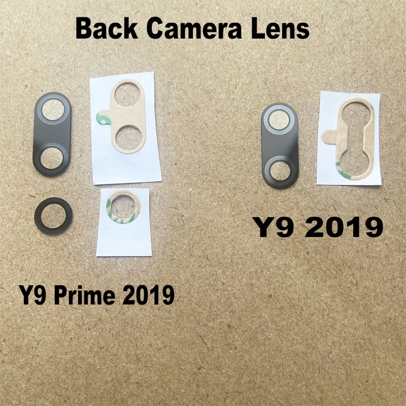 New For Huawei Y9 Prime 2019 Back Camera Lens Glass Rear Len With Adhesive Sticker Replacement