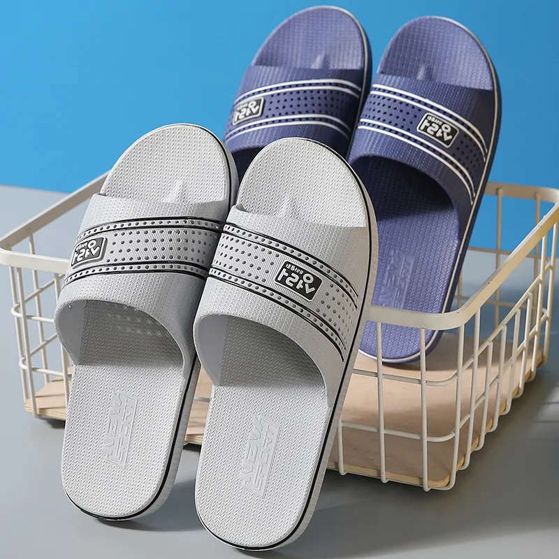

Summer Men’s Bathroom Simple Slippers For Home Indoor Non-slip And Anti-odor Extra Large Size Slippers