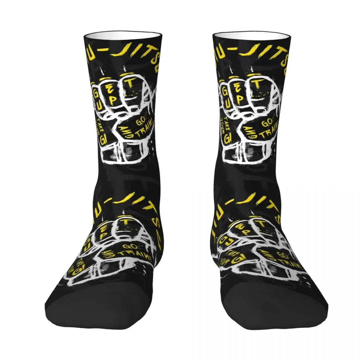 

Jiu-jitsu. Go Train Socks Harajuku Sweat Absorbing Stockings All Season Long Socks Accessories for Man's Woman's Gifts