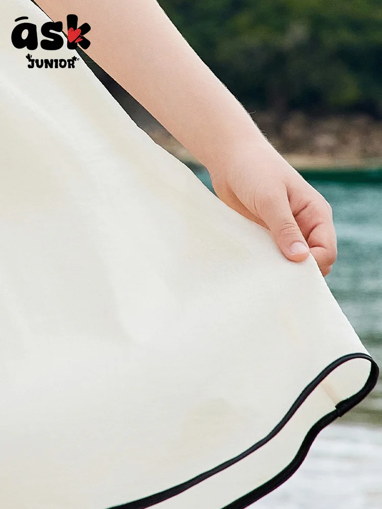 فستان بتصميم رفيع على طراز الشاطئ لقضاء العطلات الصيفية للفتيات من توين #6