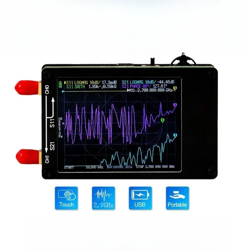 

Upgrade 50KHz-2.7GHz NanoVNA antenna vector network antenna analyzer MF HF VHF