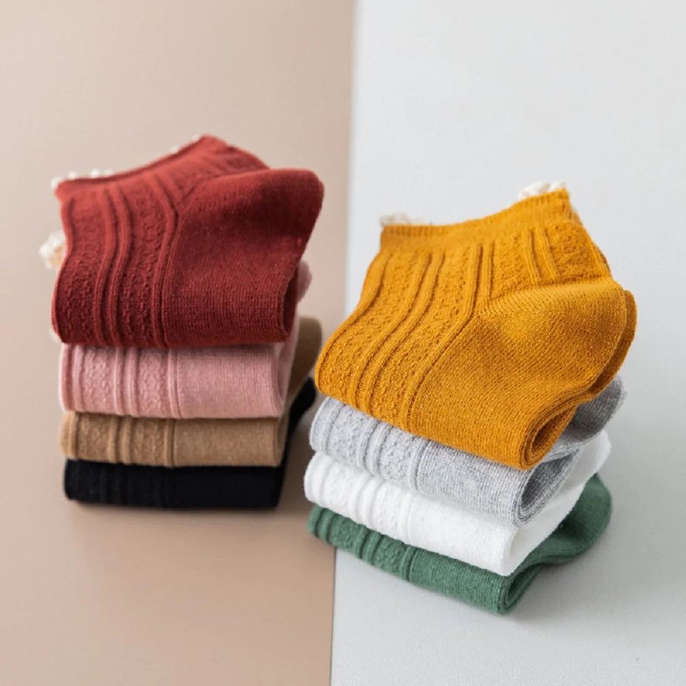 موضة جديدة قصيرة لطيف الفتيات الحلو الجوارب الكشكشة النساء الجوارب الدانتيل الجوارب الجوارب القطنية