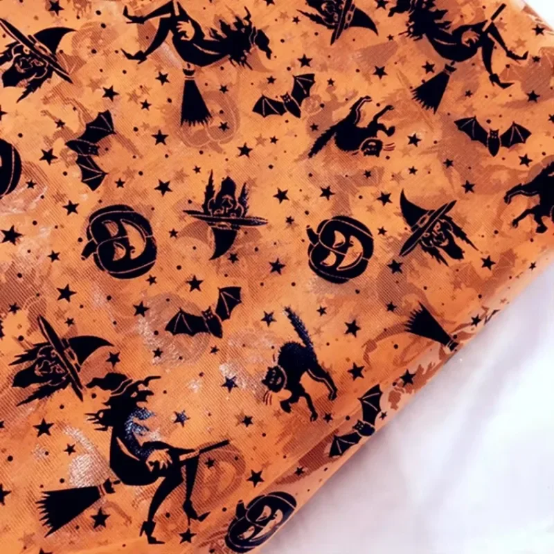 Transparent Mesh Hot Stamping Spider Web Halloween Fabric Sewing Children's Clothing DIY Atmosphere Scene Decoration