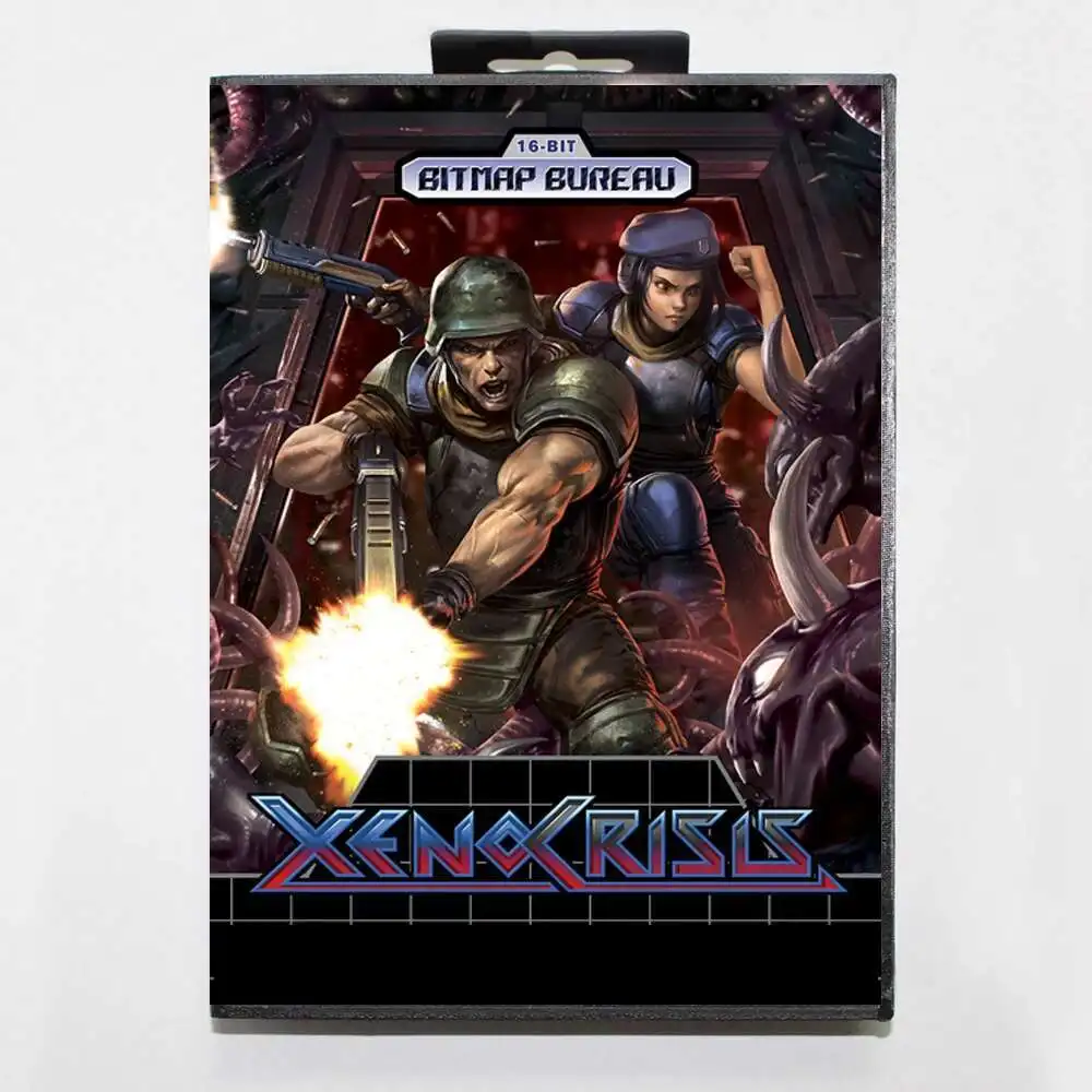Xeno Crisis MD بطاقة الألعاب 16 بت USA/EUR/JAP غطاء لخرطوشة وحدة التحكم في ألعاب الفيديو Sega Megadrive Genesis