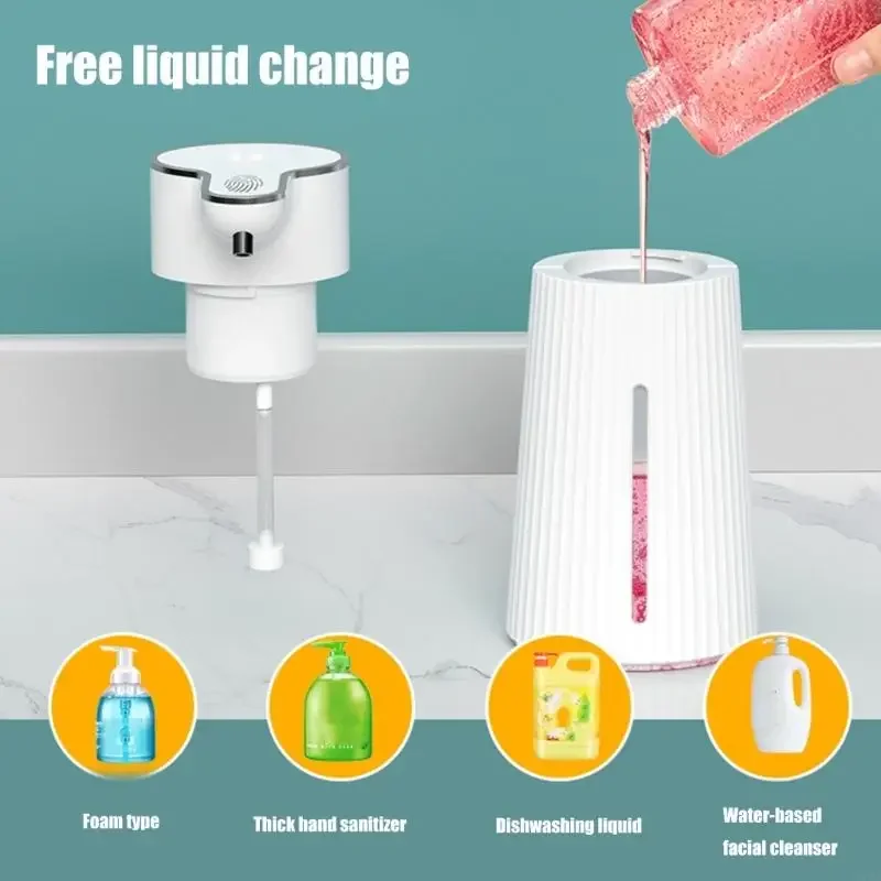 

400ml Automatic Foaming Soap Dispenser Touchless Hand Soap Foam Dispenser Induction Hand Washer for Hotel Bathroom Y5GB