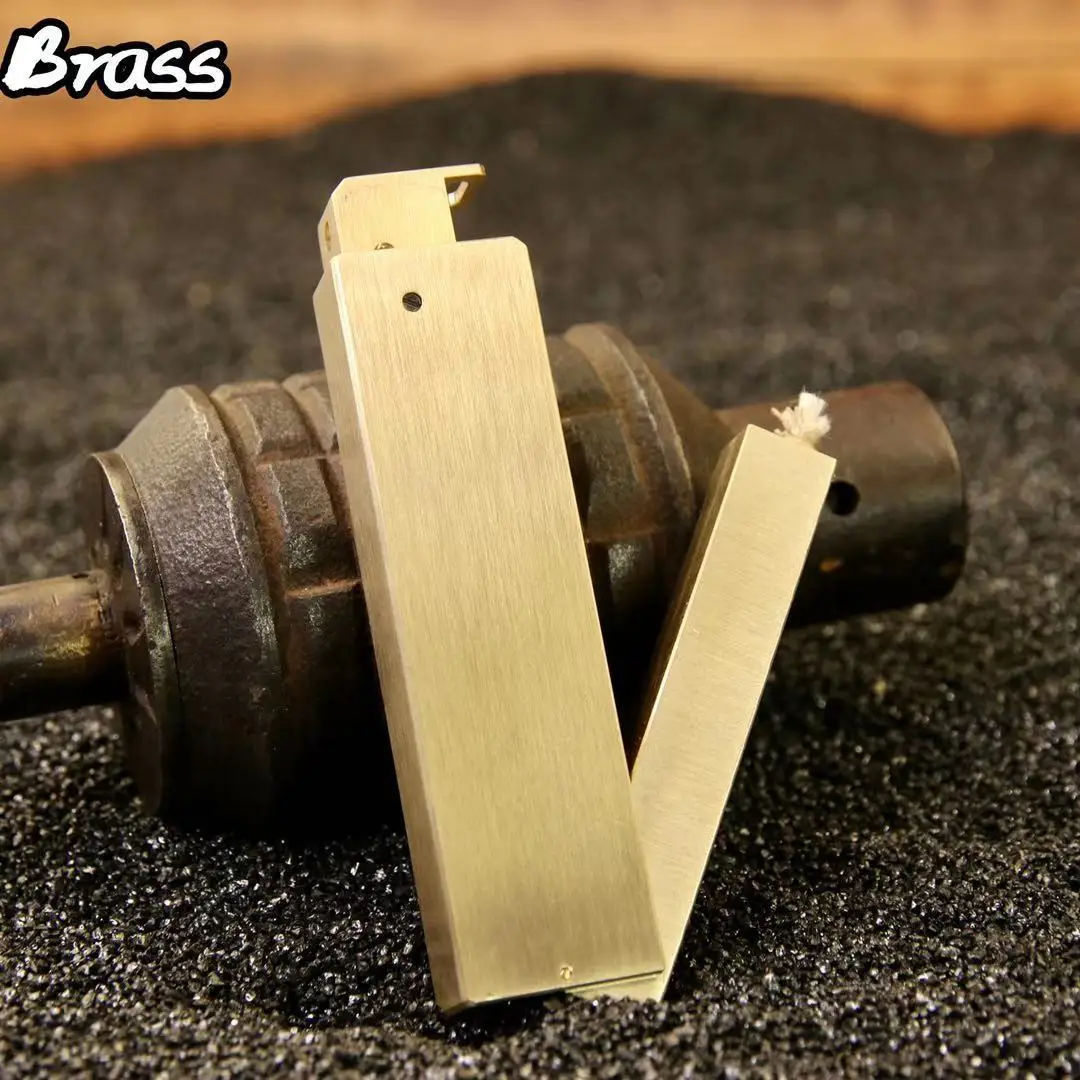 Handmade Brass Automatic Press Ignition Kerosene Lighter Pipe Tool