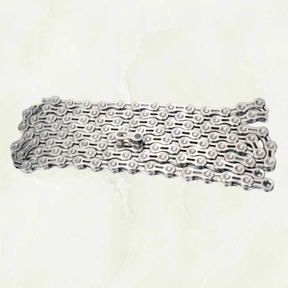 

Professional 9 Speed Road Bike Chain 116L Hollow Links Button Easy to Use Strong Rally Grey Chain Bike Link Connector