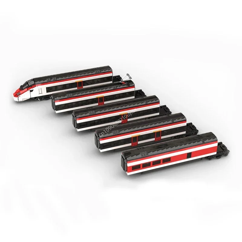 4040 قطعة Moc عالية التقنية قطار المدينة RABe 501 Giruno اللبنات الطوب لتقوم بها بنفسك قطار المسار للأطفال الكبار يعرض #3