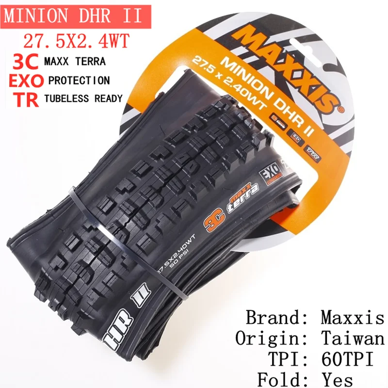 Maxxis Minion DHR (M327ru) 26/27,5/29 cali, składana opona zjazdowa do roweru górskiego, bardziej odporna na zużycie i mocniejsza narożnik