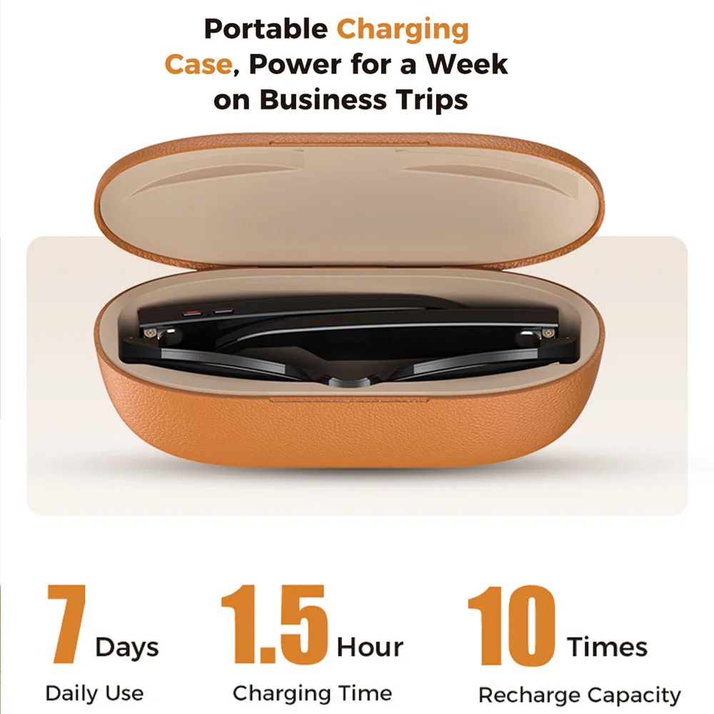 M02 AI النظارات الذكية كاميرا 8MP تسجيل الفيديو 100 + اللغات ترجمة النظارات الشمسية بلوتوث دعوة الموسيقى تشغيل مع صندوق شحن #3