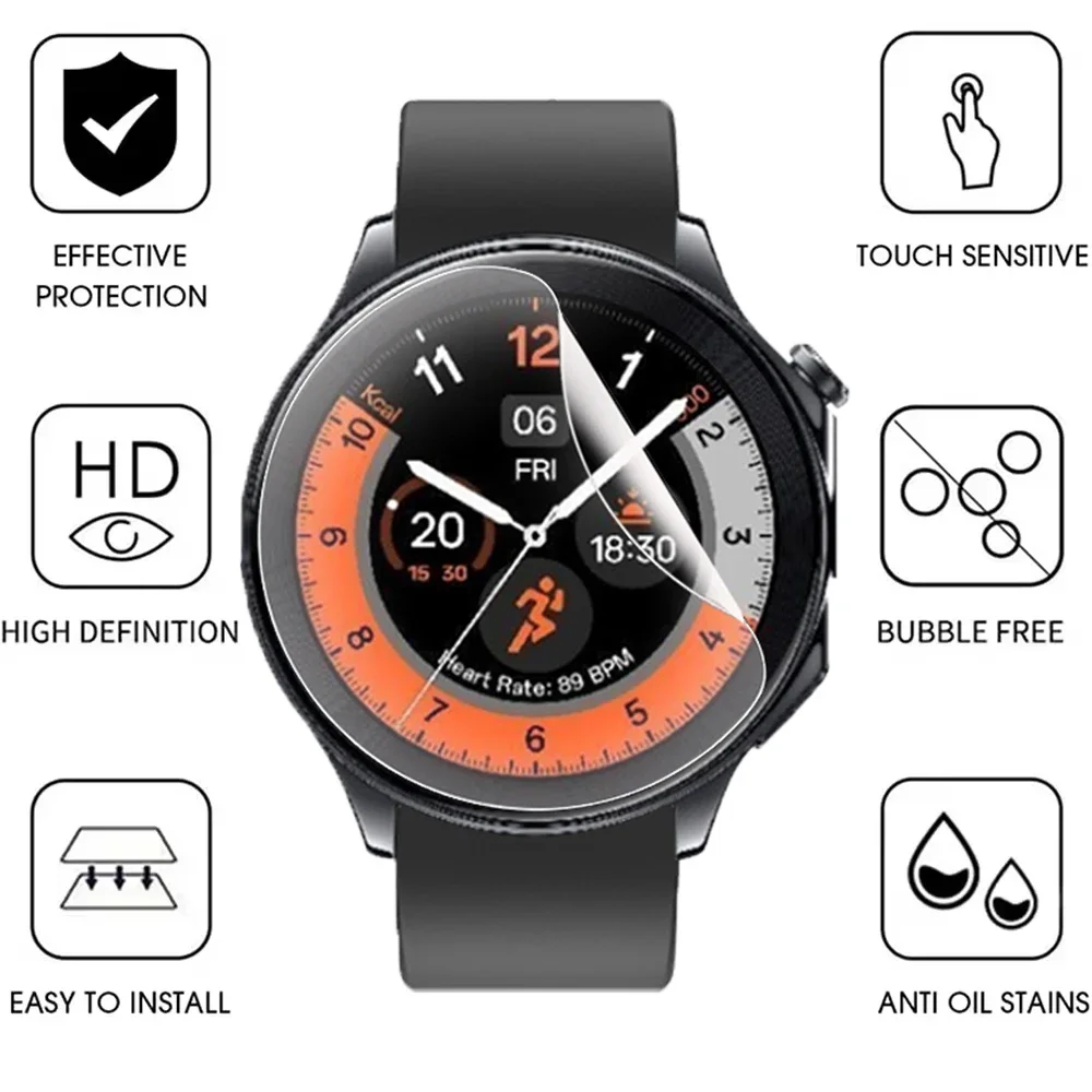 1-5PCS Hydrogel Film For OPPO Watch X Screen Protector HD Clear Anti-Scratch Protective Soft Films For Oppo Watch X Accessories