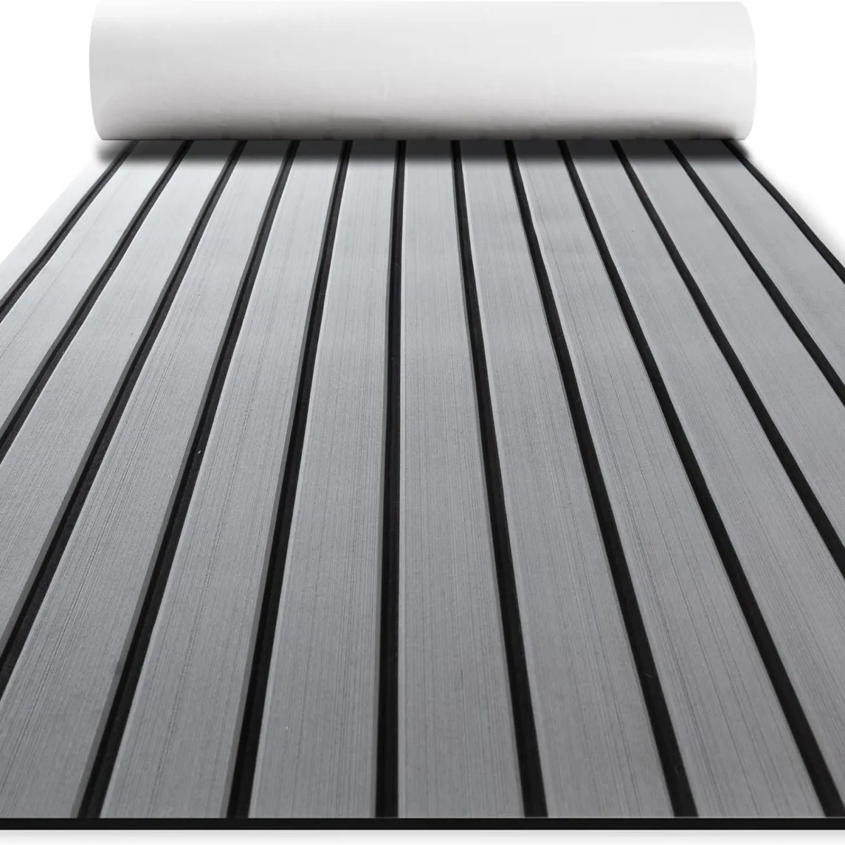 3 Sizes Self-Adhesive EVA Foam Decking Sheet Faux Teak Synthetic Boat Marine Flooring Gray Black Striped Sheets