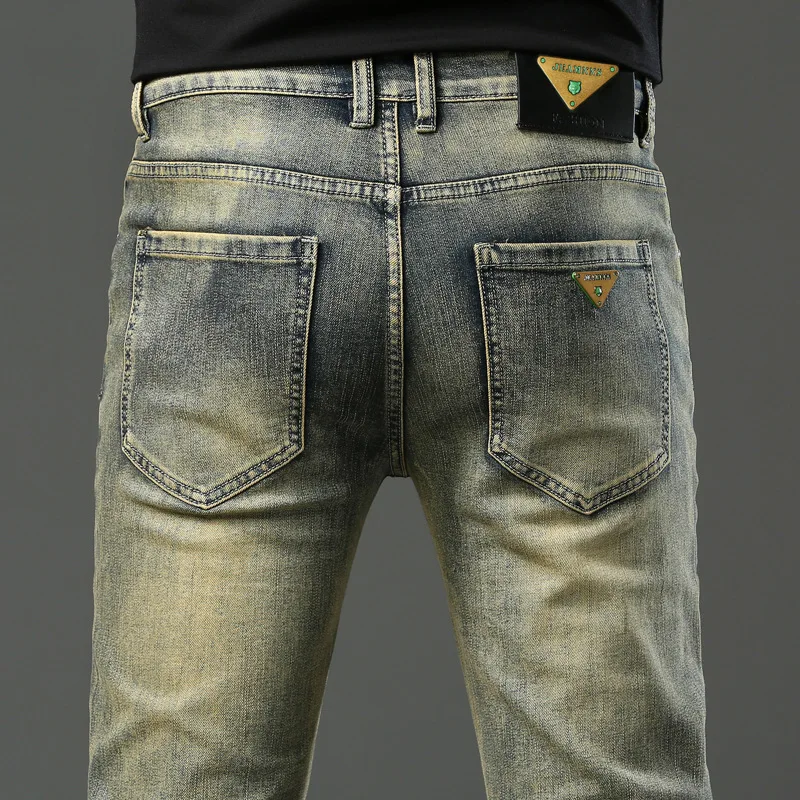 Jeans Heren Denim Broek Slim Fit Retro Stretch 2024 Broek Voor Man Streetwear Moto Biker Jeans Hoge Kwaliteit Herenkleding