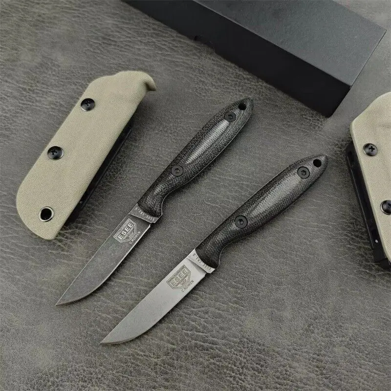 

ESEE-CR2.5 Fixed Blade DC53 Steel Blade Linen Handle Camping Hunting Knife EDC Pocket Knife