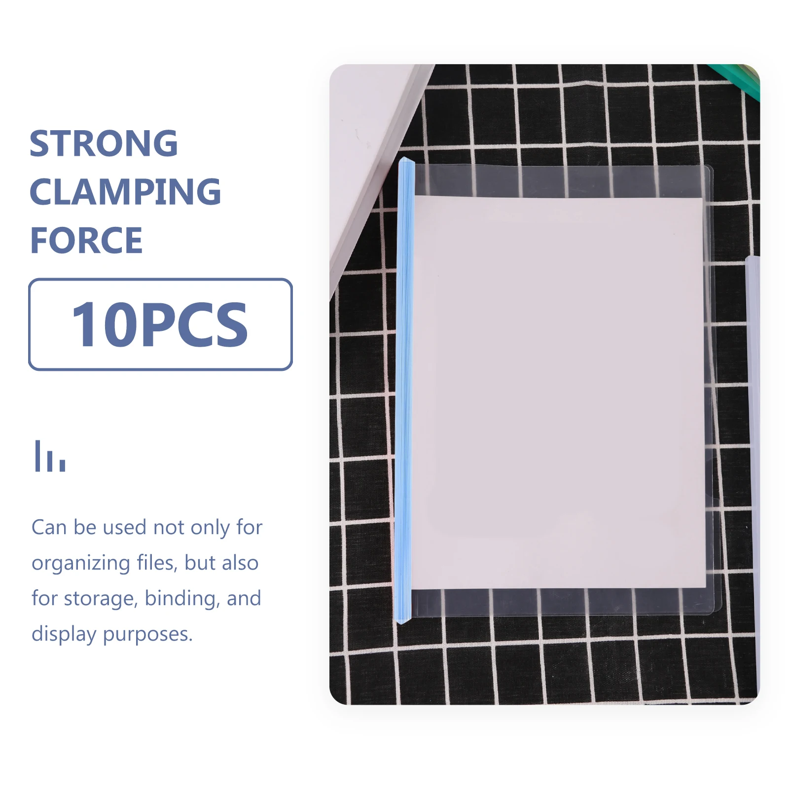 

20Pcs Plastic Slide Binding Bars Strong Bookbinding Clips Slide Grip Pull Rod Clips for Document Organization Cover Binding Bars