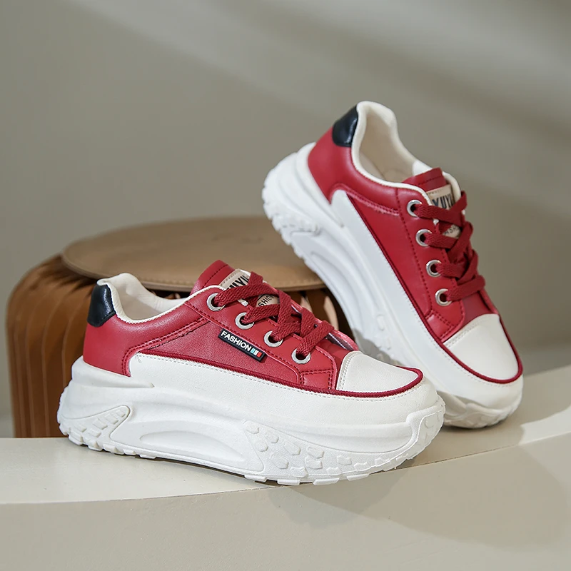 Sapatos plataforma retrô para mulher, tênis casual, moda versátil, designer, alta qualidade, novo, primavera