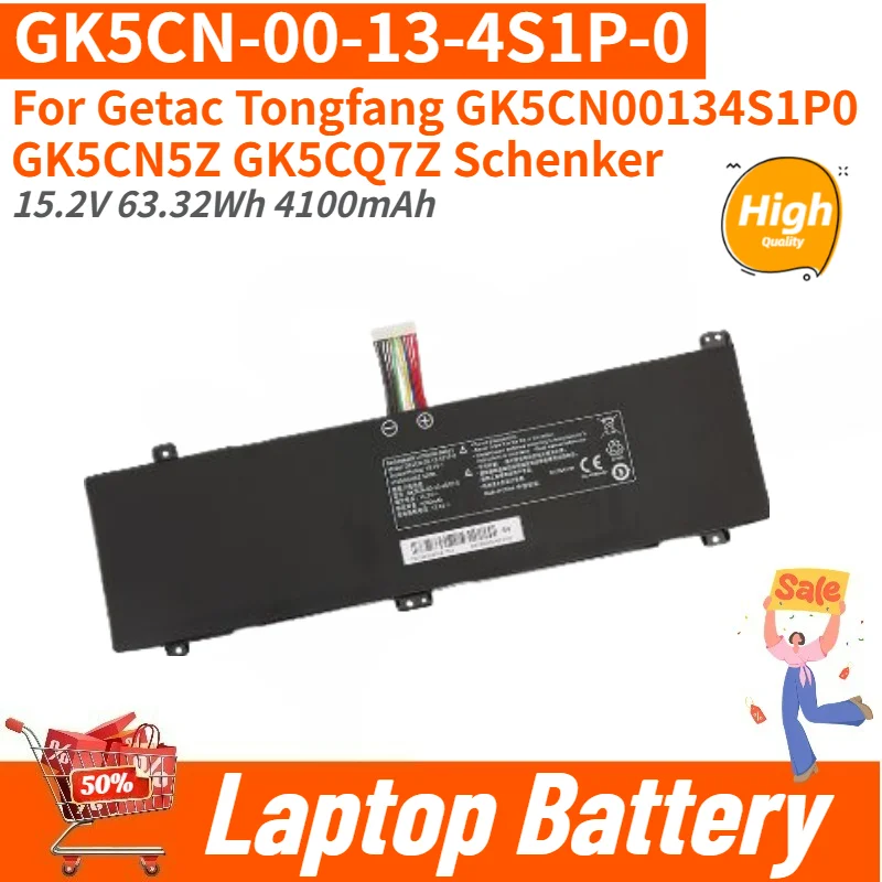

100% New GK5CN-00-13-4S1P-0 High Quality Laptop Battery 15.2V 4100mAh for Getac Tongfang GK5CN00134S1P0 GK5CN5Z GK5CQ7Z Schenker