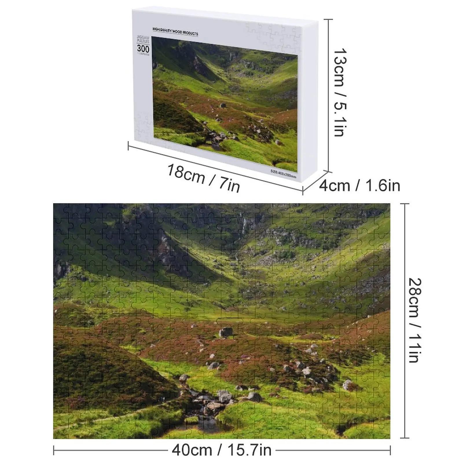 Tarifa de Corrie, rompecabezas de Glen Clova, rompecabezas con nombre de madera, rompecabezas con foto personalizada