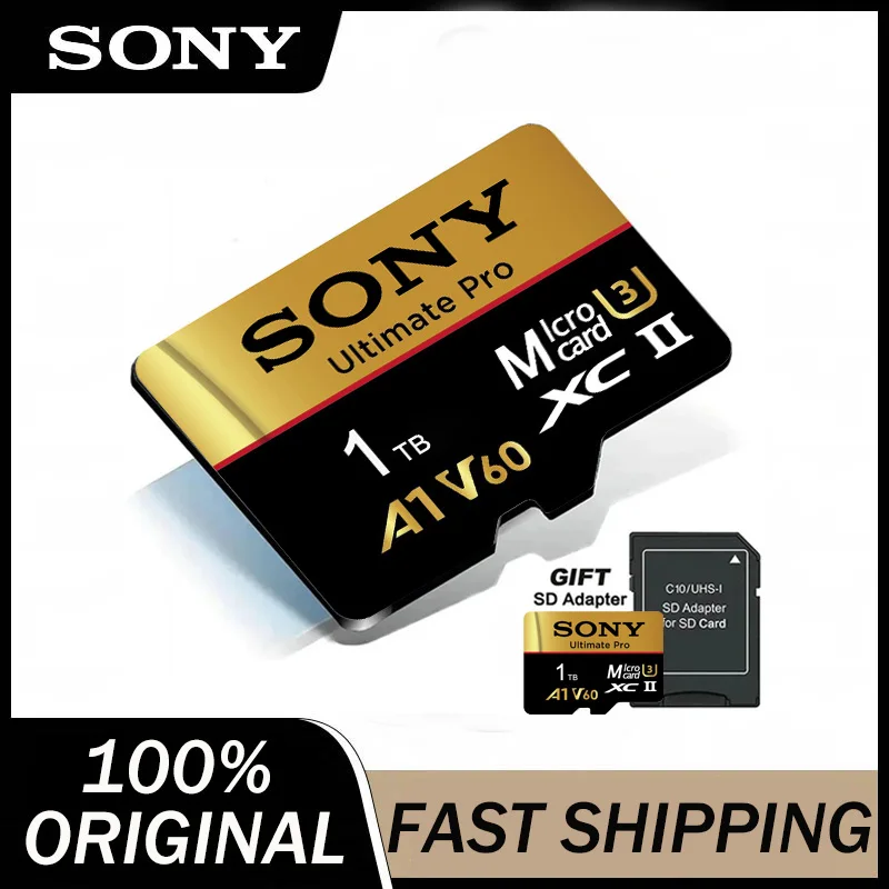 

Карта памяти SONY Micro SD Card до 100 МБ/с, флэш-карта памяти TF, 2 ТБ, 1 ТБ, 128 ГБ, 512 ГБ для мониторинга телефона с видеорегистратором