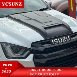 Matte Black Bonnet Scoop Hood Cover For ISUZU Dmax D-max V-Cross 2020 2021 2022 Pickup Truck Car Accessories