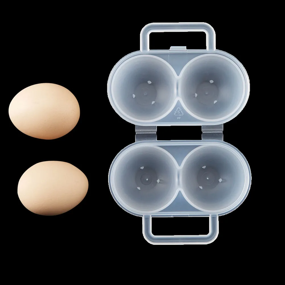 

Portable Egg Box 2 Grids Sturdy Outdoor Egg Storage Safe for Camping Picnic Fishing Road Trip Barbecue Travel Use
