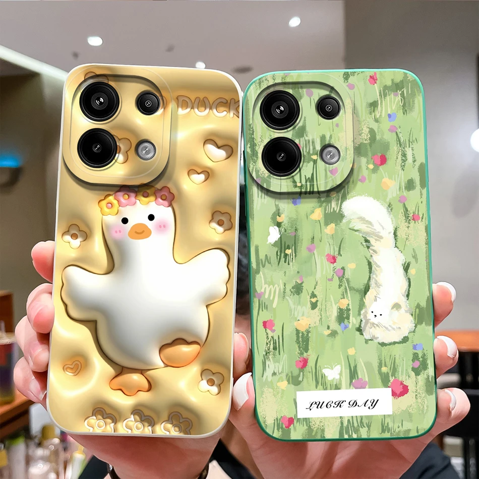 Case For Xiaomi Redmi Note 13 Pro Plus Phone Back Cover For Redmi Note13 Pro 13Pro+ Carcasa Soft Liquid Silicone Bumper Coque