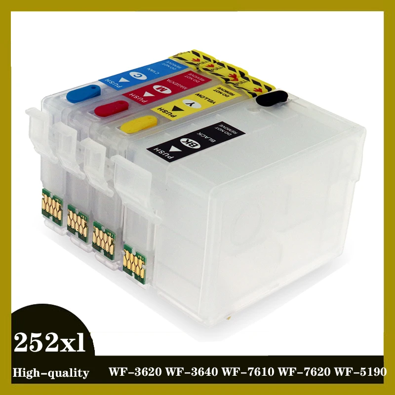 

For Epson T252xl 252 Refillable Ink Cartridge With ARC Chip T2521 T252 T2521XL for Epson WF-3620 WF-3640 WF-7610 WF-7620 WF-5190