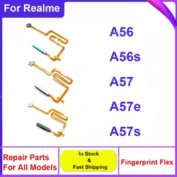 Fingerprint Sensor Flex Cable For OPPO A56 A56S A57 A57e A57S 4G 5G Touch Power Buttons Finger Print Sensor Flex Ribbon Parts