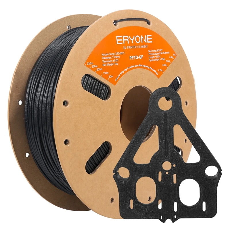 ERYONE 1/3/5/10KG PETG Glass Fiber Premium Filament 3D Print, Black white,wholesale,10kg petg glass fiber filament,1KG/Spool