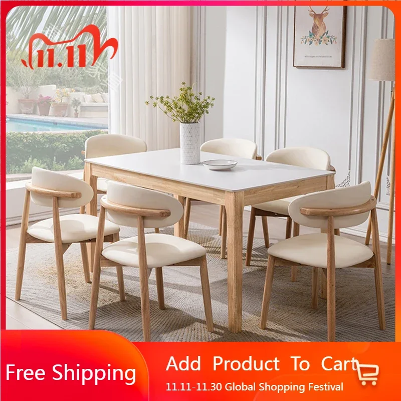 

Waterproof Wooden Dining Table Organiser Living Room Household Italian Dining Table Restaurant Vintage Mesa Plegable Decorations