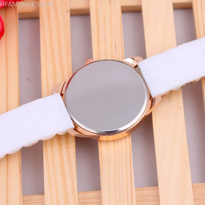 Casual Fashion Watch Printed Silicone Strap Clock Luxury Quartz Ladies Watches Women Flower Pattern Multi-Color Wristwatch Reloj