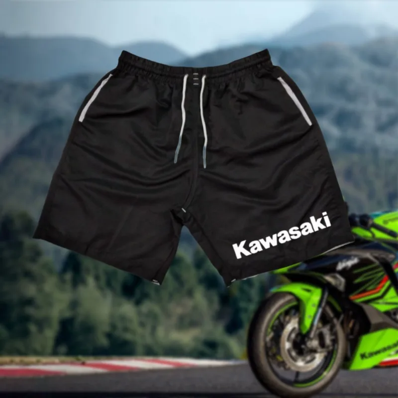 

Самые продаваемые быстросохнущие шорты Kawasaki для взрослых, высококачественные спортивные велосипедные шорты 2025 года, удобные повседневные шорты для мотоциклов, мужские шорты