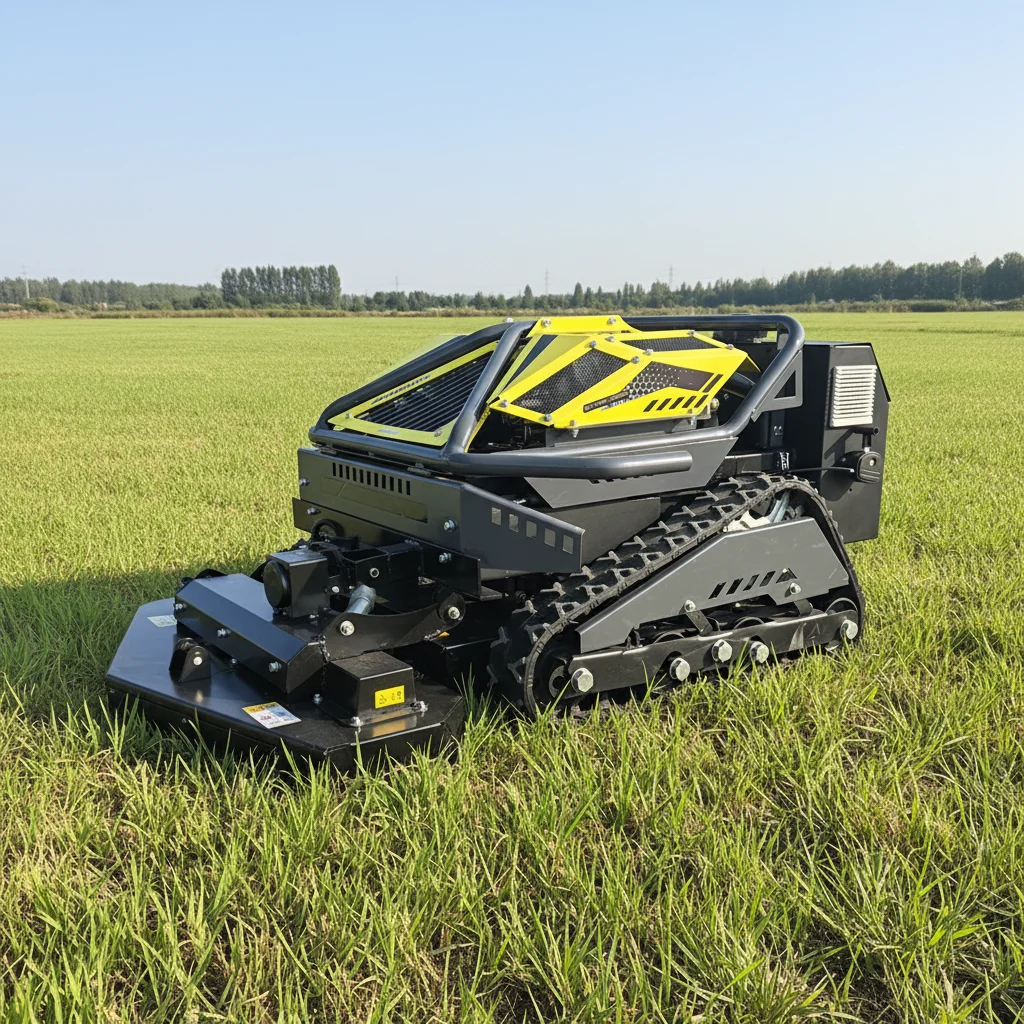 

Customize Remote Control Crawler Lawn Mower For Steep Slope And Rough Ground