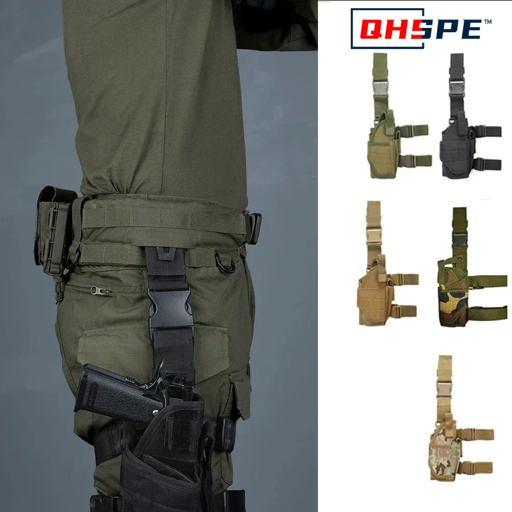 العالمي الحافظة قطرة الساق الفخذ بندقية الحافظة الصيد العسكرية الادسنس غلوك بيريتا مسدس الحقيبة اليد اليمنى بندقية مسدس