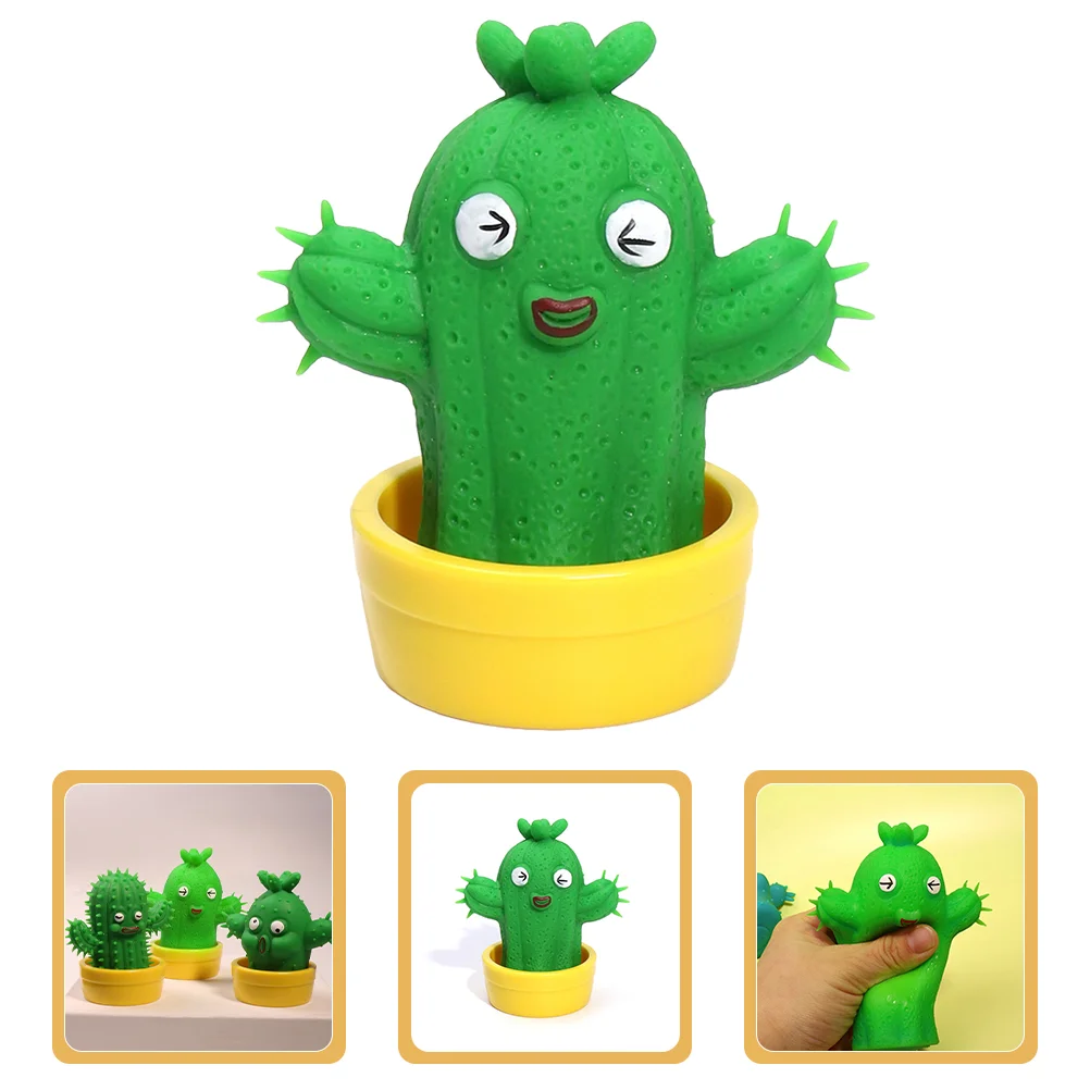 False Cactus Pinch Fun Office Fake Simulation Toys Plastic Lightweight Sensory Squeeze