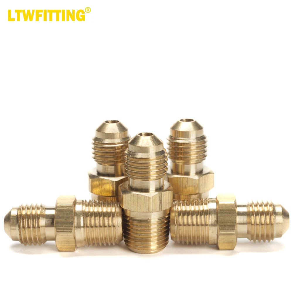 

LTWFITTING Brass 45 Degree Flare 3/16" OD x 1/8" Male NPT Connector Tube Fitting(pack of 5)